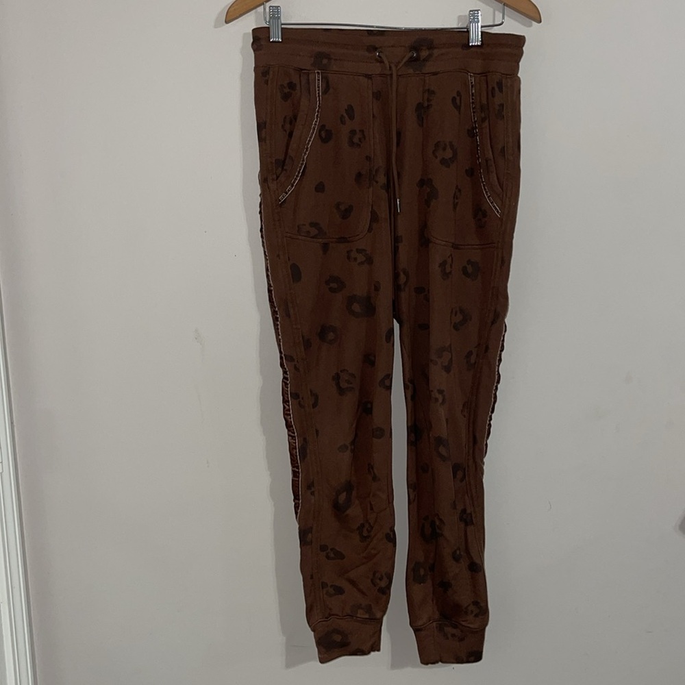 Splendid Corinna Leopard Print Sweatpants Brown Leopard Print Joggers medium